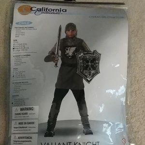 Kids 7-8 yrs Knight costume, helmet, sword, shield